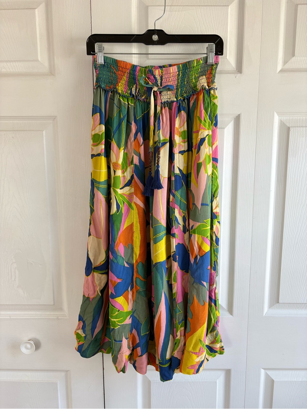 True Destinations Resort Wear Flare Wide Pants Coverup L Tropical Cruise Coastal